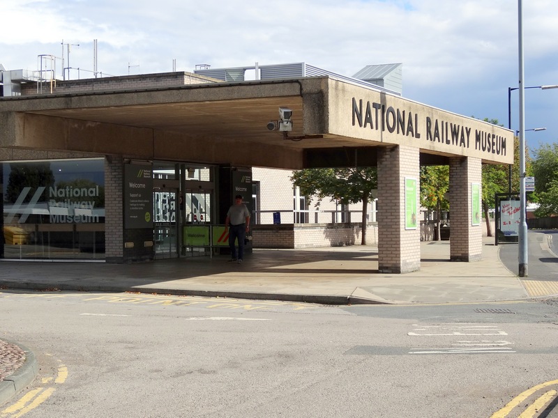 NRM York 9 Sept 2013
NRM's main entrance, as austere as it gets! Norbert tries to improve it!
