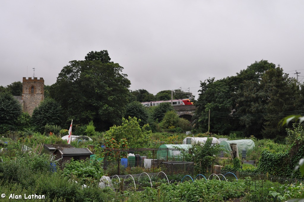 Weedon Bec 8 Aug 2012
Allotments complete with church, railway and English flag
