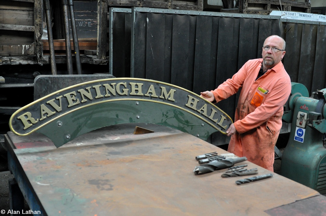 Williton 14 June 2010
A proud Ken Wood shows us the nameplate he helped make.
